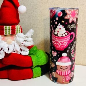 Festive Pink Holiday Tumbler